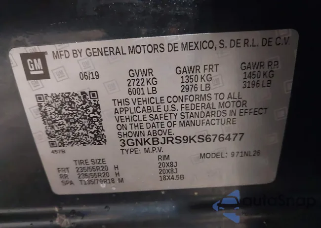 3GNKBJRS9KS676477: 44098905