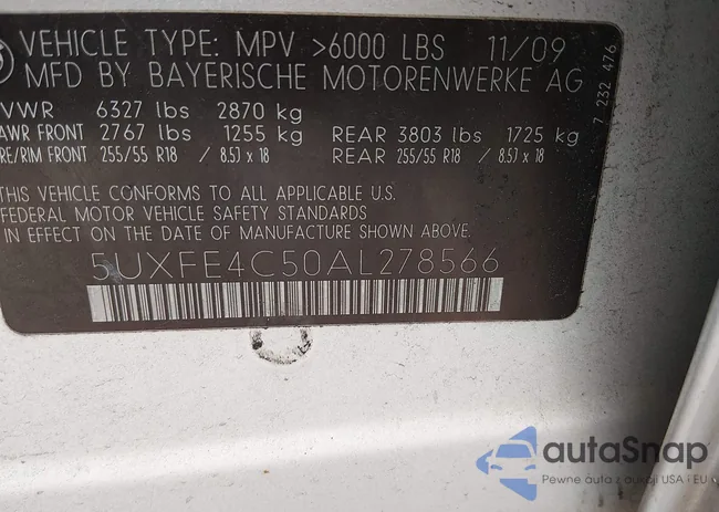 5UXFE4C50AL278566: 44098936