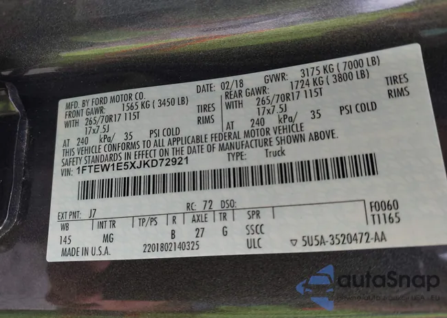 1FTEW1E5XJKD72921: 44098986