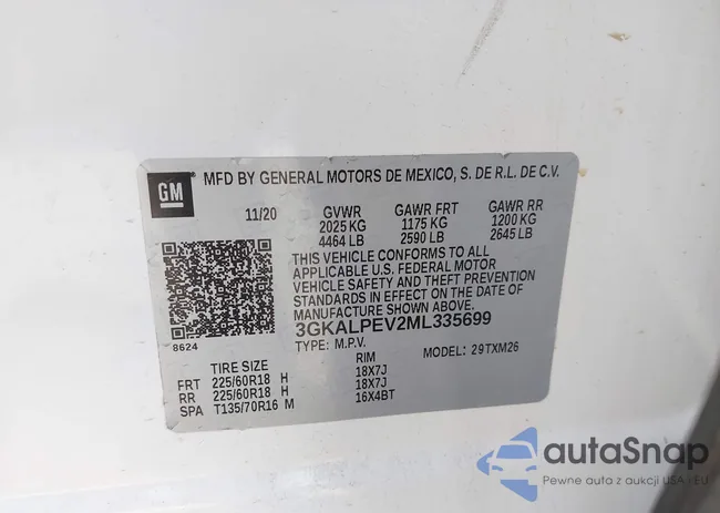 3GKALPEV2ML335699: 44099034