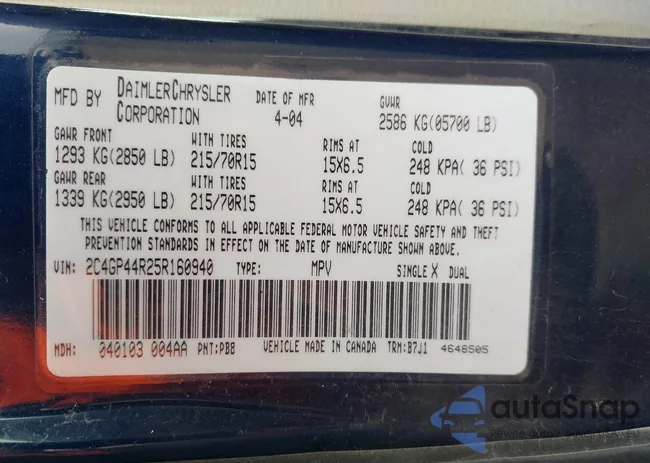 2C4GP44R25R160940: 44099057