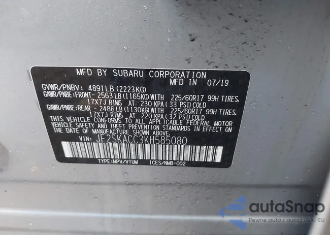 JF2SKACC3KH585080: 44098152