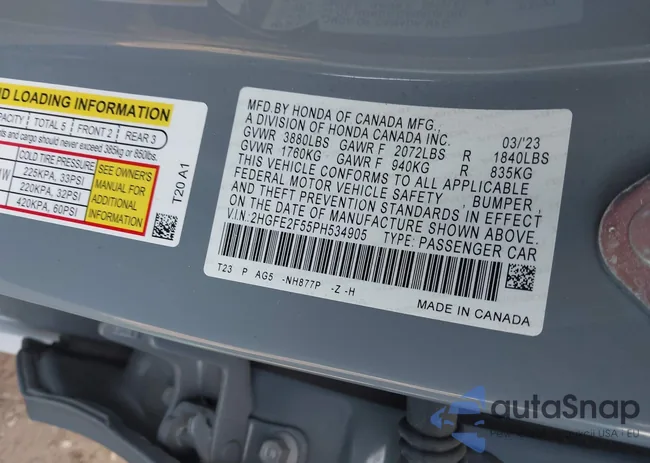 2HGFE2F55PH534905: 44098423