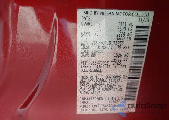 1N6AA1EJ6KN514415: 44099594