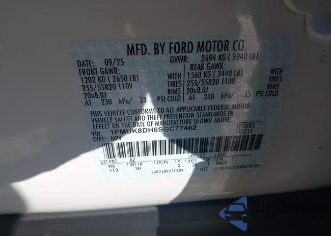 1FMUK8DH6SGC77462: 44099794