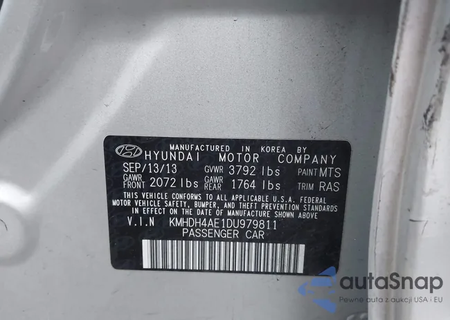 KMHDH4AE1DU979811: 44099840