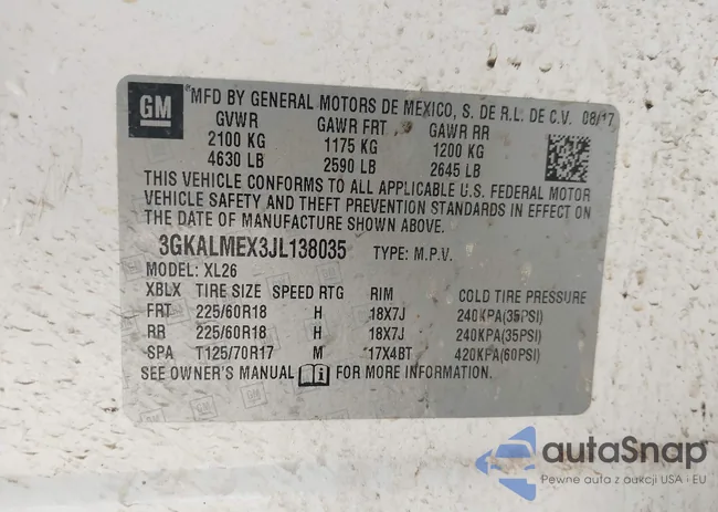 3GKALMEX3JL138035: 44099854