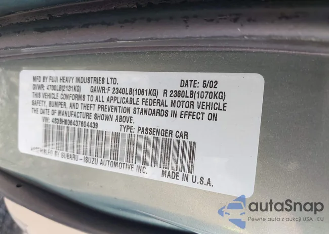 4S3BH806437604439: 44099868