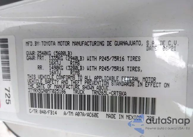 3TYRX5GN8MT025186: 44099930