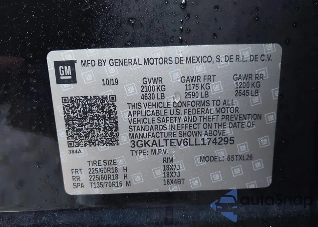 3GKALTEV6LL174295: 44099936