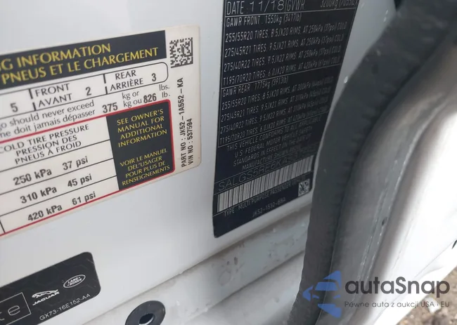 SALGS5RE6KA537594: 44100035