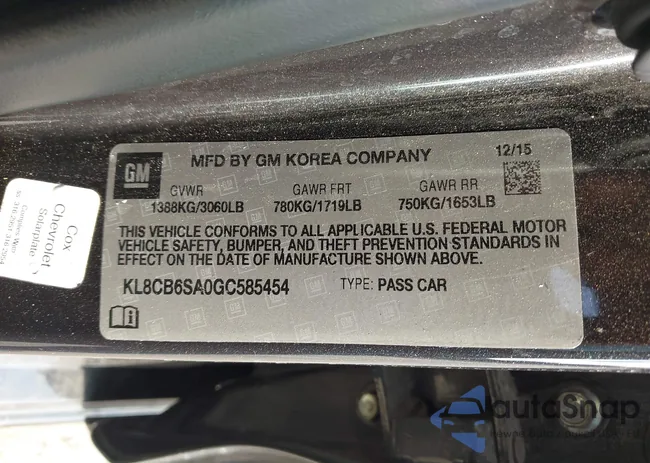 KL8CB6SA0GC585454: 44100058