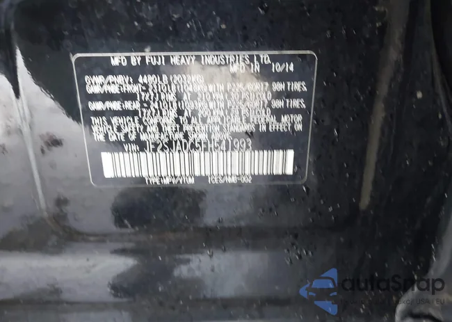 JF2SJADC5FH541993: 44100079