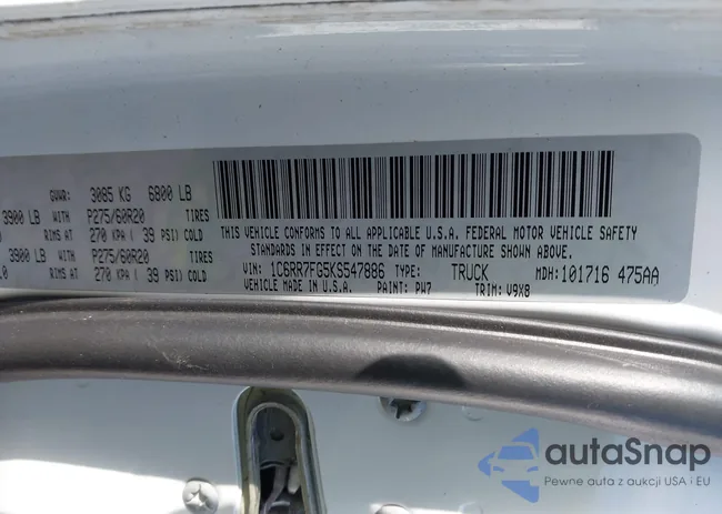 1C6RR7FG5KS547886: 44099200