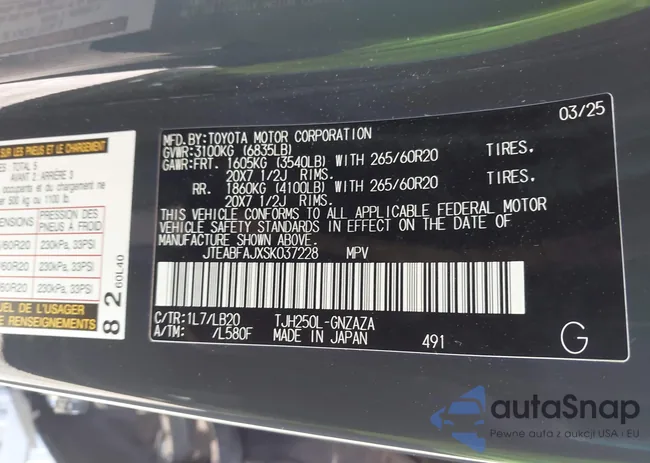 JTEABFAJXSK037228: 44100559