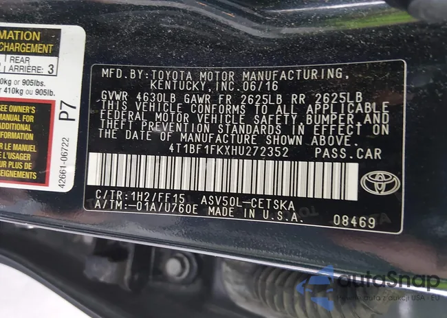 4T1BF1FKXHU272352: 44100679