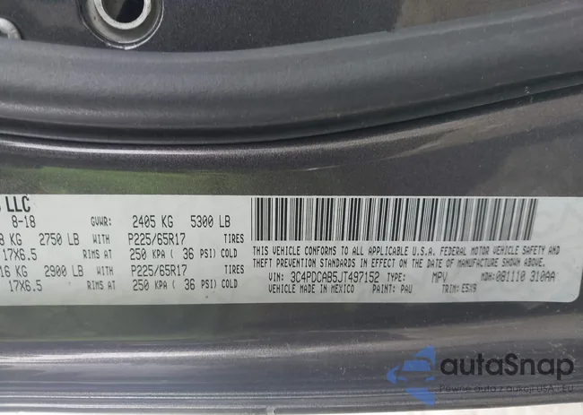 3C4PDCAB5JT497152: 44100727