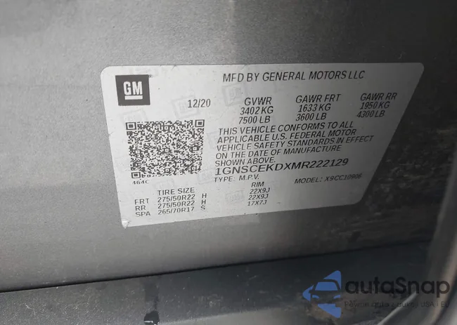 1GNSCEKDXMR222129: 44100771