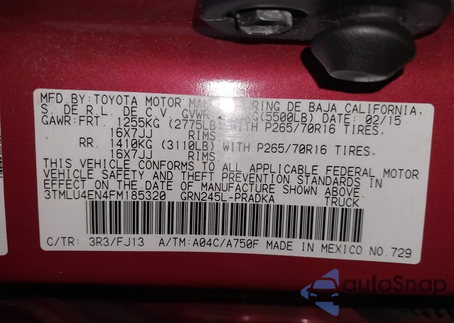 3TMLU4EN4FM185320: 44100775