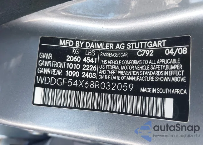 WDDGF54X68R032059: 44100871