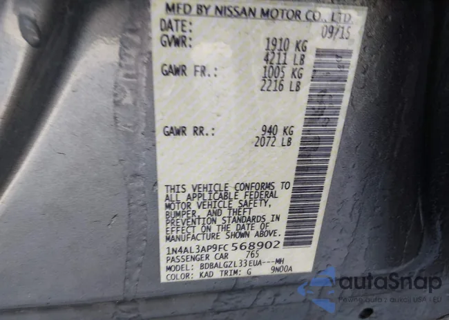 1N4AL3AP9FC568902: 44100873