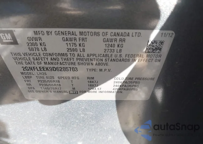 2GNFLEEK9D6205703: 44100930