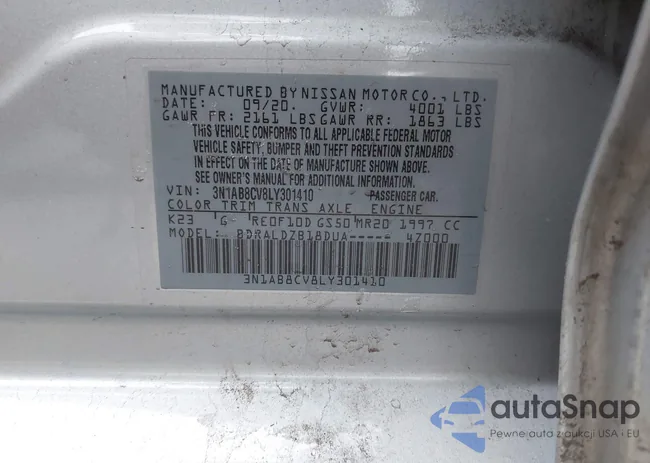 3N1AB8CV8LY301410: 44100939