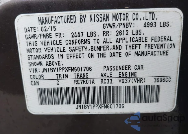 JN1BY1PPXFM601706: 44101108