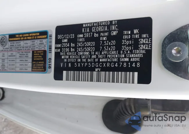 5XYP5DGCXRG478148: 44100268