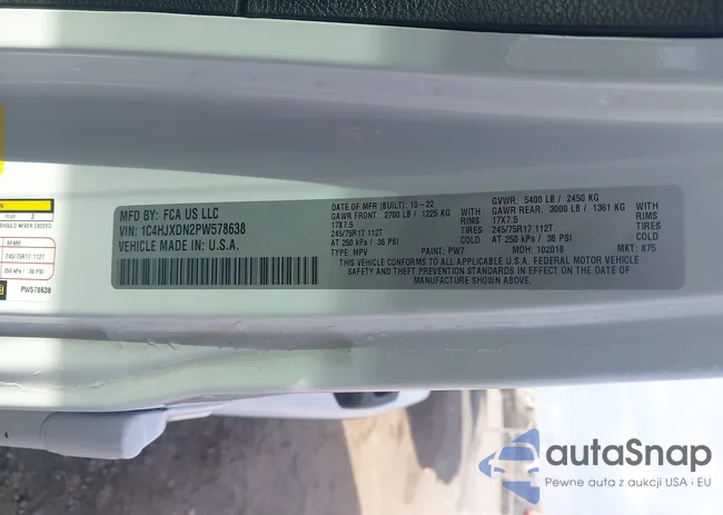 1C4HJXDN2PW578638: 44100327