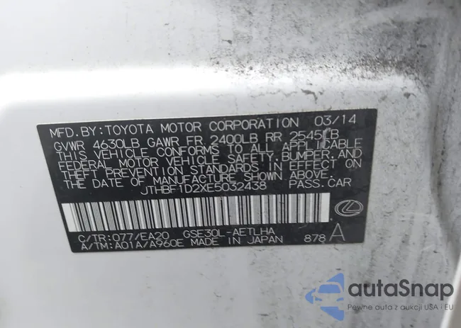 JTHBF1D2XE5032438: 44100357