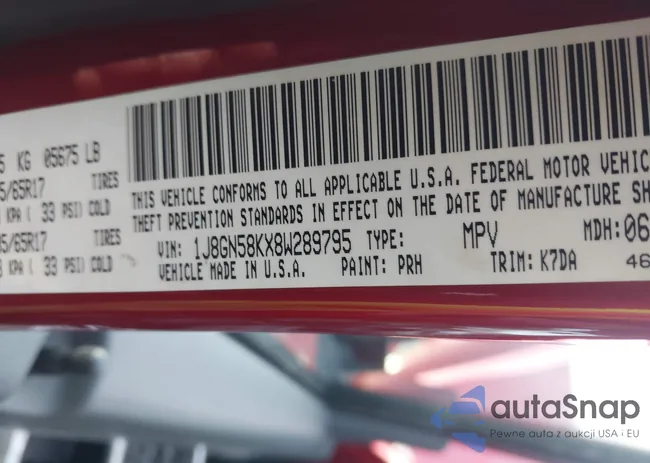 1J8GN58KX8W289795: 44100419