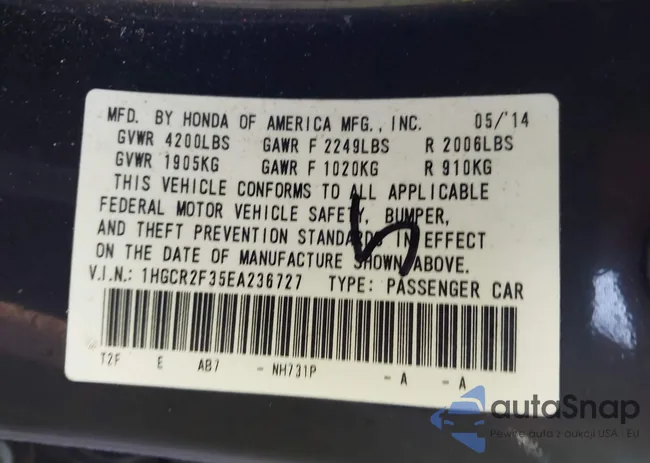 1HGCR2F35EA236727: 44100517