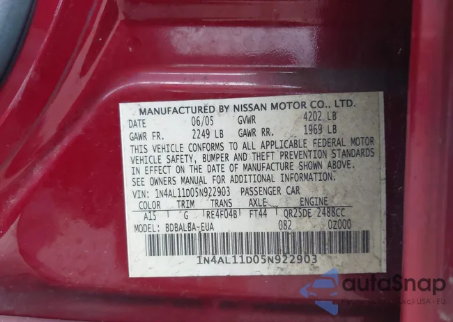 1N4AL11D05N922903: 44100527