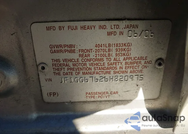 JF1GG67626H820975: 44101656