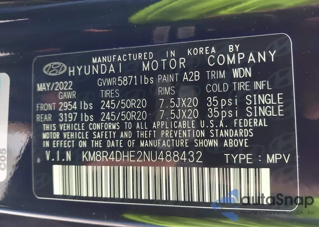 KM8R4DHE2NU488432: 44101660