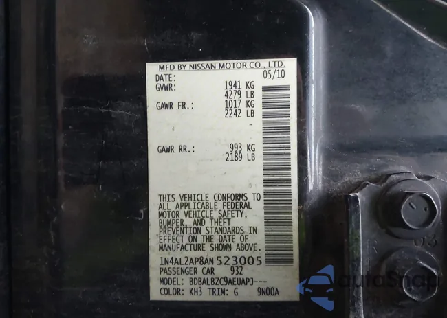 1N4AL2AP8AN523005: 44101662