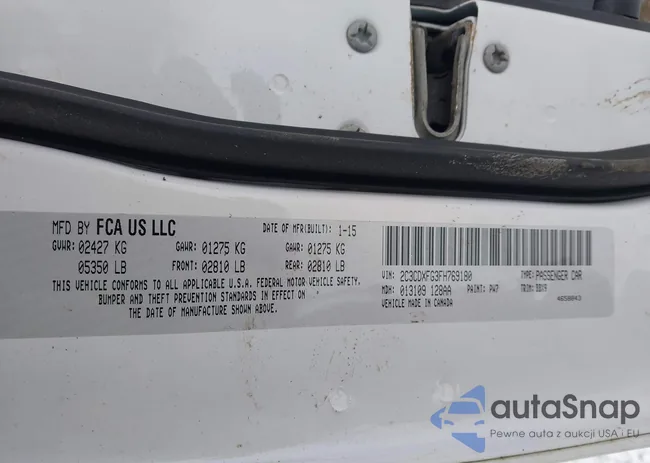 2C3CDXFG3FH769180: 44101677