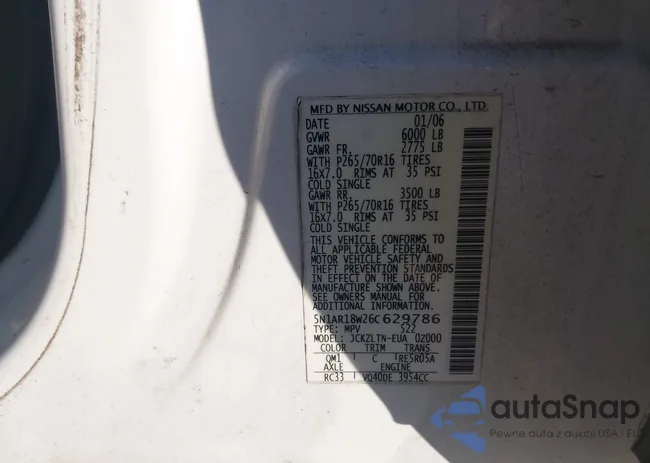 5N1AR18W26C629786: 44101693