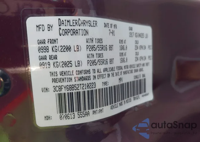 3C8FY68B52T210223: 44101737