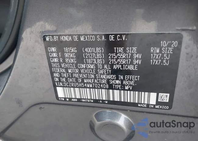 3CZRU5H54MM702408: 44101764