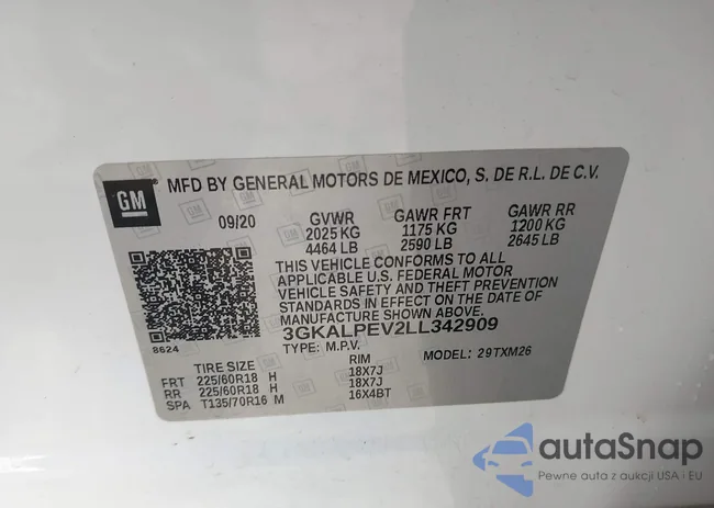 3GKALPEV2LL342909: 44101773