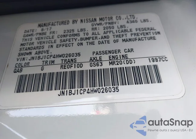 JN1BJ1CP4HW026035: 44101793