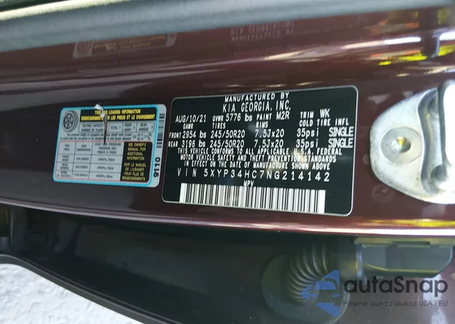 5XYP34HC7NG214142: 44101802