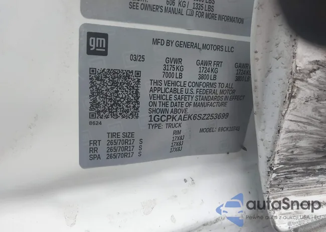 1GCPKAEK6SZ253699: 44101805