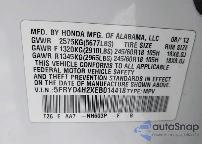 5FRYD4H2XEB014418: 44101813