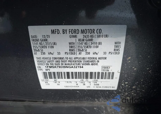 1FMSK7KH9NGA32194: 44101818