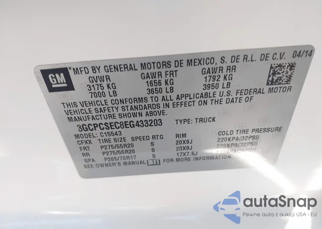 3GCPCSEC8EG433203: 44101935