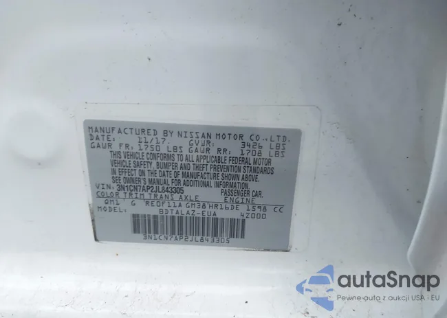 3N1CN7AP2JL843305: 44102015