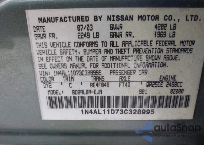 1N4AL11D73C328995: 44101144